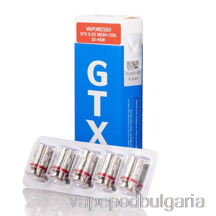 Vape 10000 Дръпки Vaporesso Gtx Replacement Coils 0.3ohm Gtx Mesh Coils